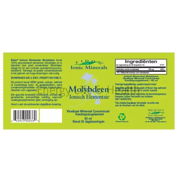 Eidon Ionisch vloeibaar Molybdeen