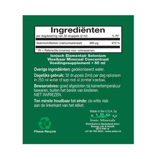 eidon_selenium_ingr_ Eidon Ionisch vloeibaar Selenium